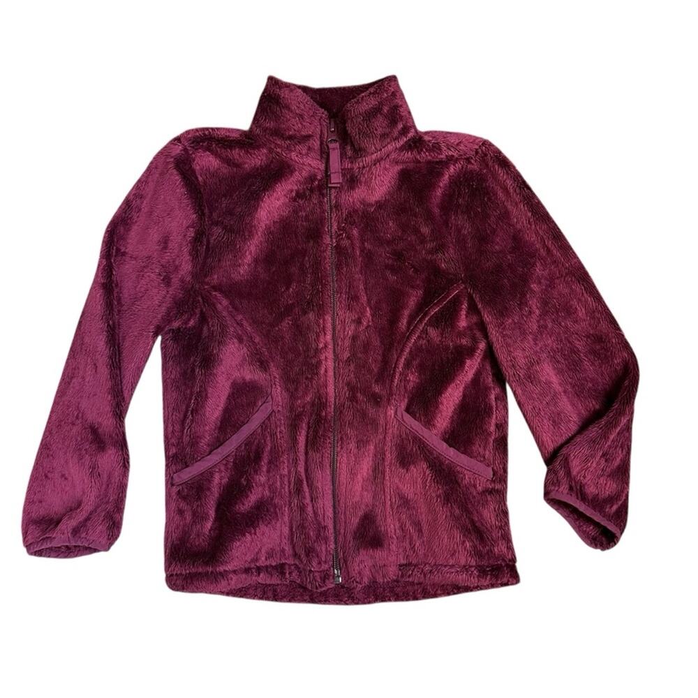 Place Plush Burgundy Full Zip Jacket Size XS 4T